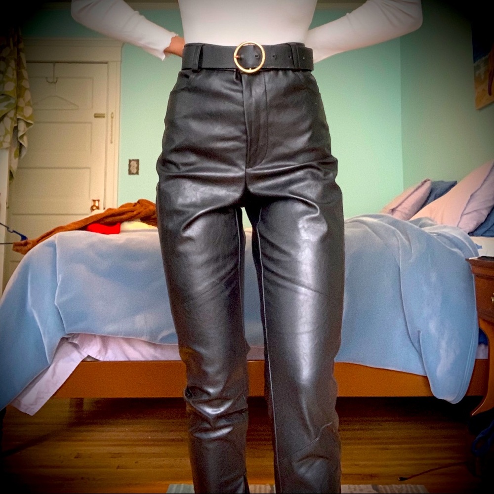 Black Leather Pants